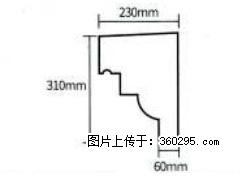 产品分解图型 - 檐口线，型号：SX311-YK-3，规格：230x310mm(3) - 石家庄三象EPS建材 sjz.sx311.cc